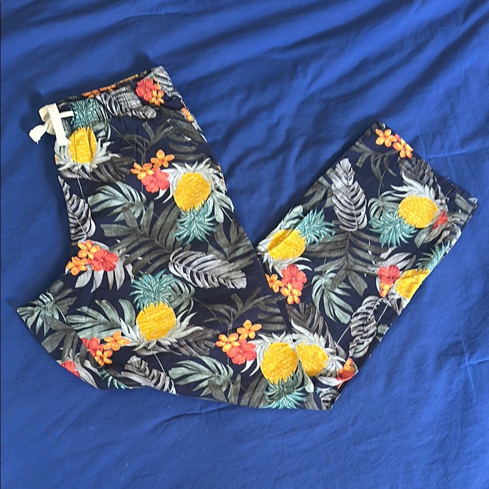 Tropical Print Lounge Bottoms
